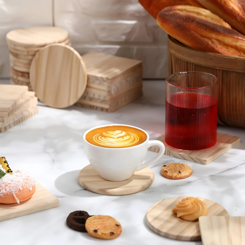Posavasos de madera sin terminar, 10 cm, ideales para pintar pack 5 unidadesPosavasosHome & Garden > Kitchen & Dining > Barware > Coasters