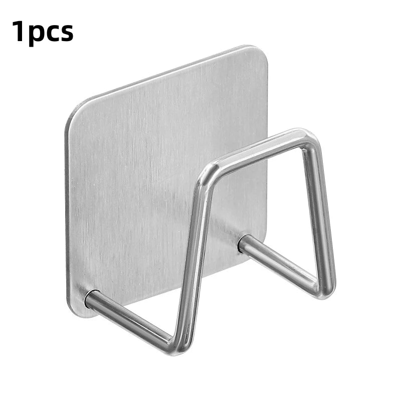 Soporte adhesivo multifuncional de acero inoxidableAccesorios para fregadero