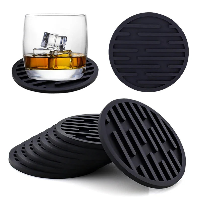 Set de 4 posavasos redondos de silicona antideslizantes de 10 cmPosavasosHome & Garden > Kitchen & Dining > Barware > Coasters