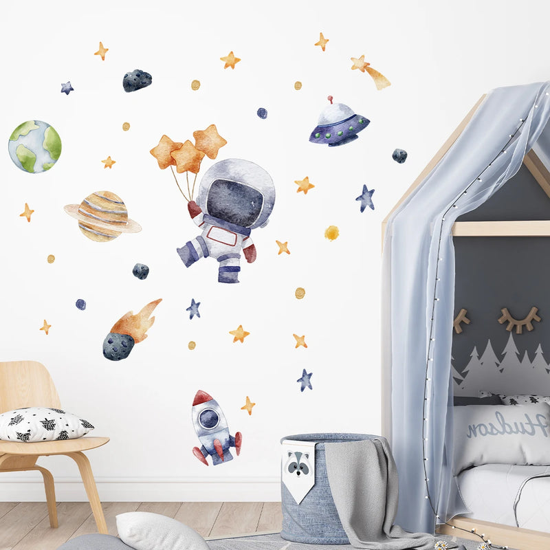 Pegatinas de pared con diseño de astronautaAdhesivos