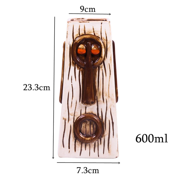 Jarras y vasos tiki de cerámica con inspiración hawaiana de 300 a 700 ml