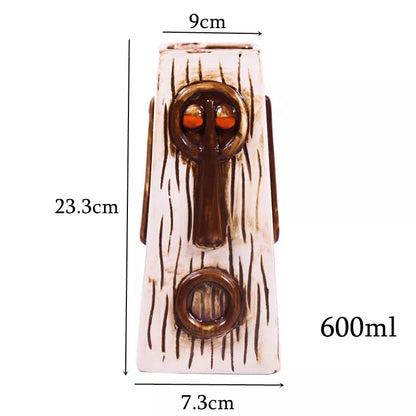Jarras y vasos tiki de cerámica con inspiración hawaiana de 300 a 700 ml