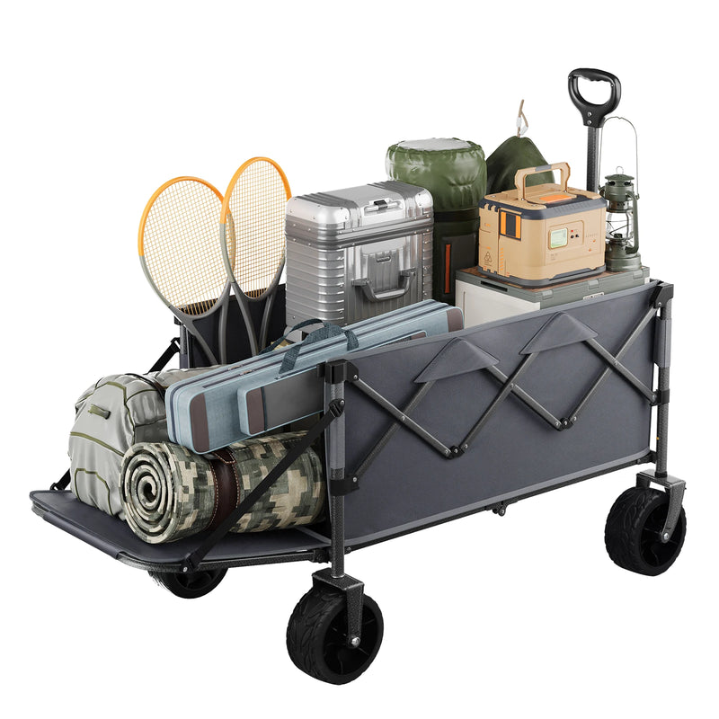 Carro de jardín plegable con ruedas y puerta trasera, 200 LCarritosHome & Garden > Lawn & Garden > Gardening > Gardening Tools > Wheelbarrows