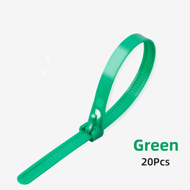 Bridas de nylon reutilizables y ajustables pack 20 unidadesBridasHardware > Hardware Accessories > Hooks, Buckles & Fasteners > Gear Ties