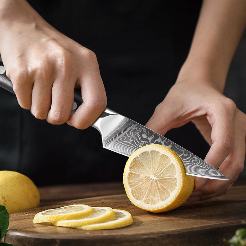 Cuchillo pelador de 3.5" de acero Damasco 67 capas con mango G10CuchillosHome & Garden > Kitchen & Dining > Kitchen Tools & Utensils > Kitchen Knives
