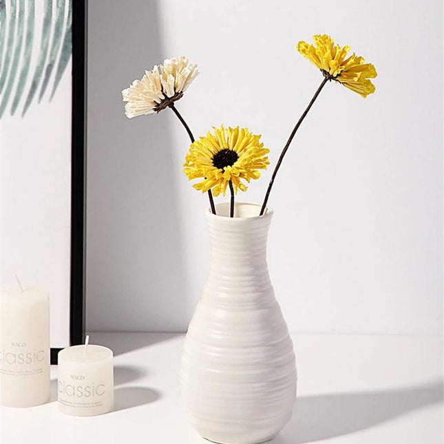 Vase de table moderne en plastique blanc, rose ou bleu de différentes tailles