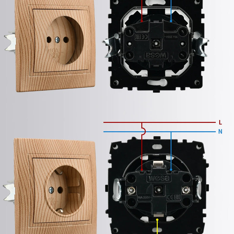 Interruptores y enchufes de estilo madera para paredEnchufes e interruptoresHardware > Power & Electrical Supplies > Power Outlets & Sockets > Wall Outlets