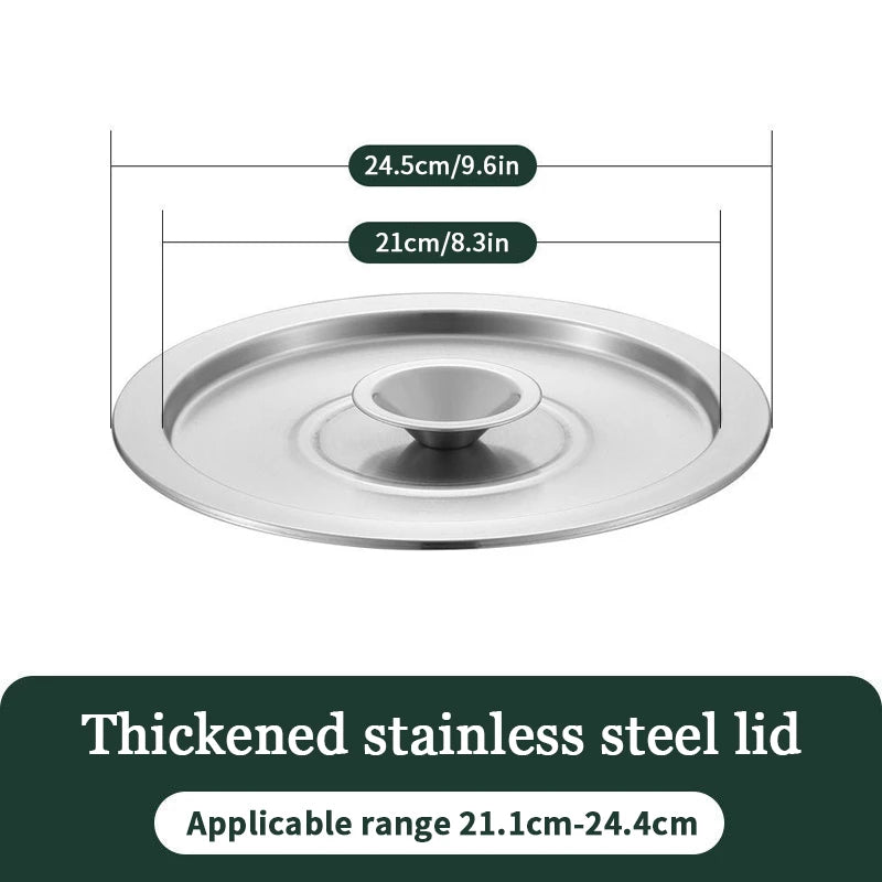 Tapa de cocina de acero inoxidable para ollas, woks y sartenesOllasUncategorized