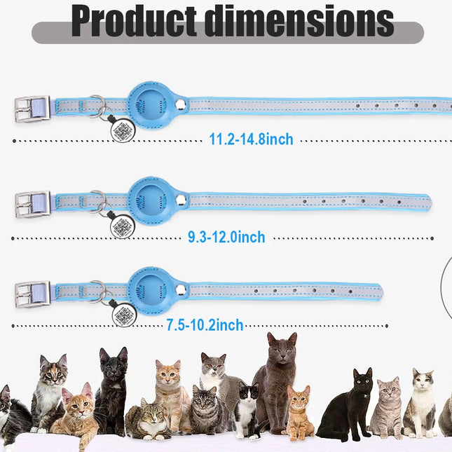 Collier pour chat avec support GPS et étiquette QR