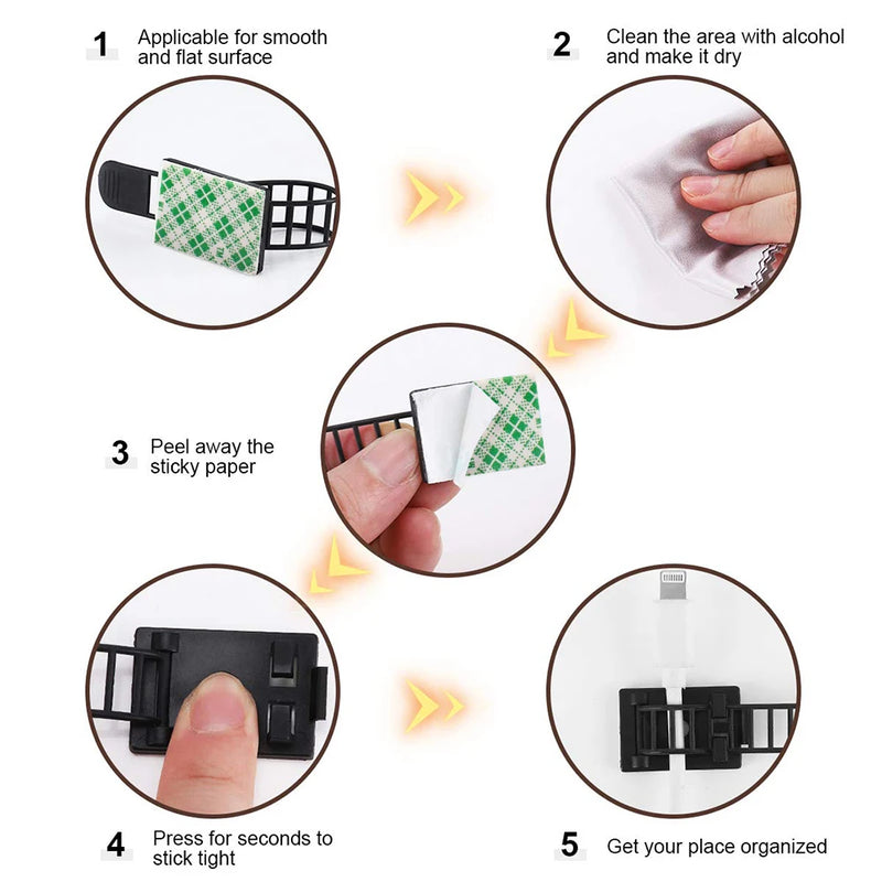 Organizadores de cable ajustables, pack 5/10/20BridasElectronics > Electronics Accessories > Cable Management > Wire & Cable Ties