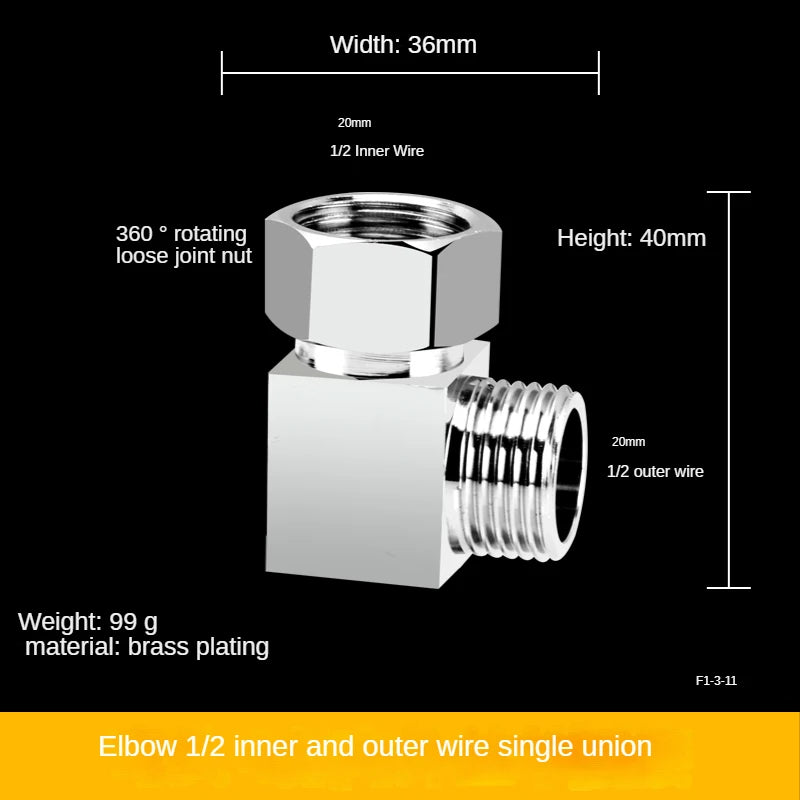Divisor de grifo 1/2” de latón macizo · Conector en T tres vías · Una entrada y dos salidas para mangueras y tuberíasAdaptadoresHardware > Plumbing > Plumbing Fittings & Supports > Pipe Connectors