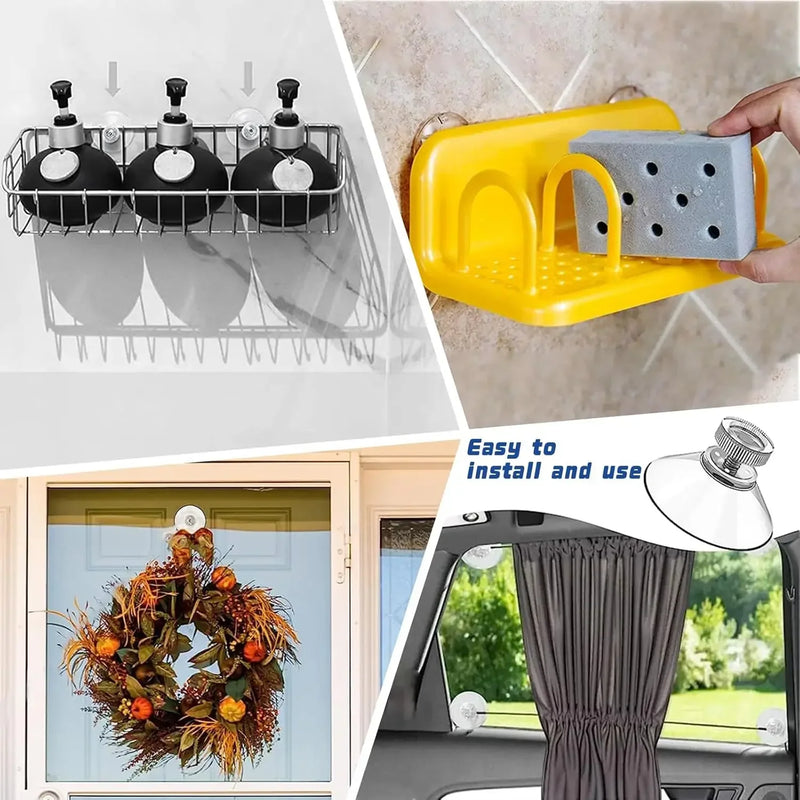 Ventosas transparentes 50 mm con tornillo metálico · Ganchos colgadores para vidrio, pared y puertasColgadoresHome & Garden > Household Supplies > Storage & Organization > Storage Hooks & Racks > Utility Hooks