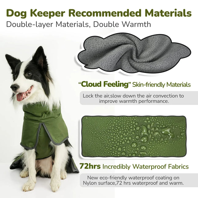 Double layer waterproof winter dog jacket