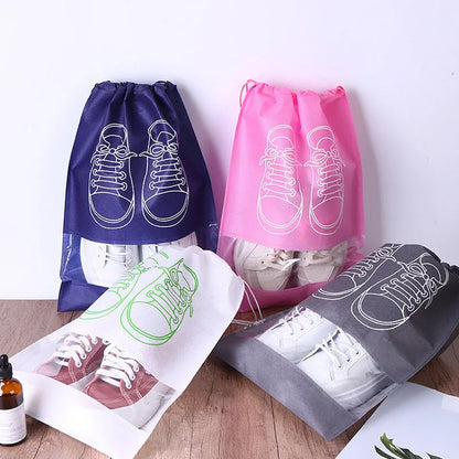 Shoe Organizer Bags with Transparent Band