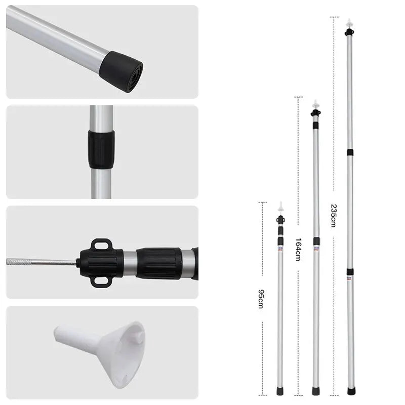 2 Postes telescópicos para toldo de camping | Aleación de aluminio, 95–235 cm, 3 seccionesPostesSporting Goods > Outdoor Recreation > Camping & Hiking > Tent Accessories > Tent Poles & Stakes > Tent Poles