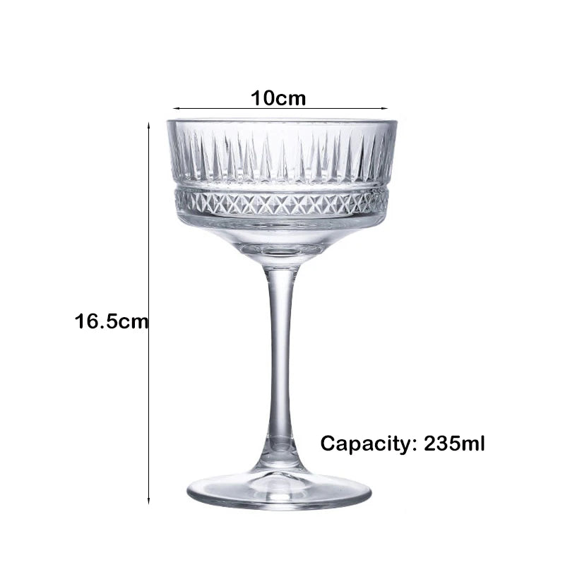 Cocktail and champagne glasses set