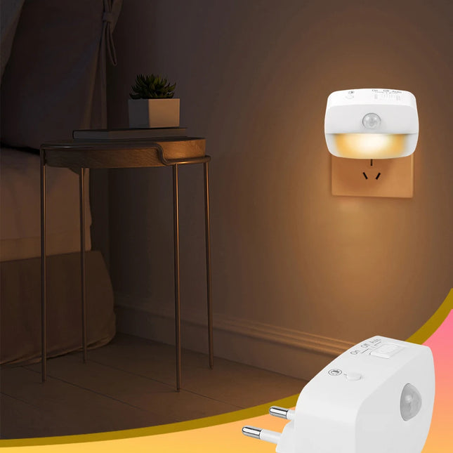 LED night light with motion sensor and 220V EU plug