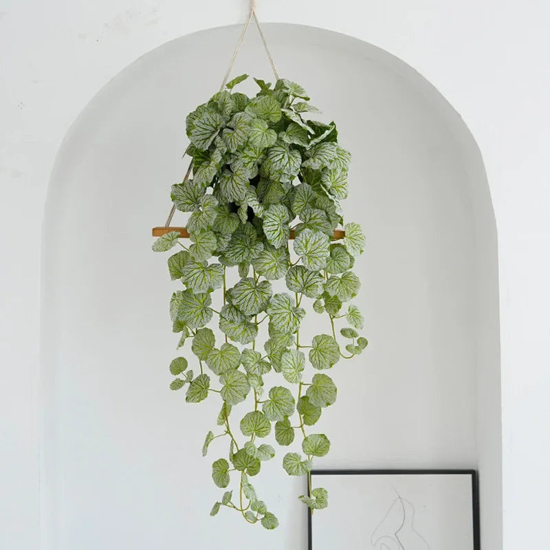 Planta colgante artificial begonia 40-100 cm | hojas verdes decorativas de seda para pared, jardín y hogarPlantas artificialesHome & Garden > Decor > Artificial Flora > Artificial Non-Flowering Plants