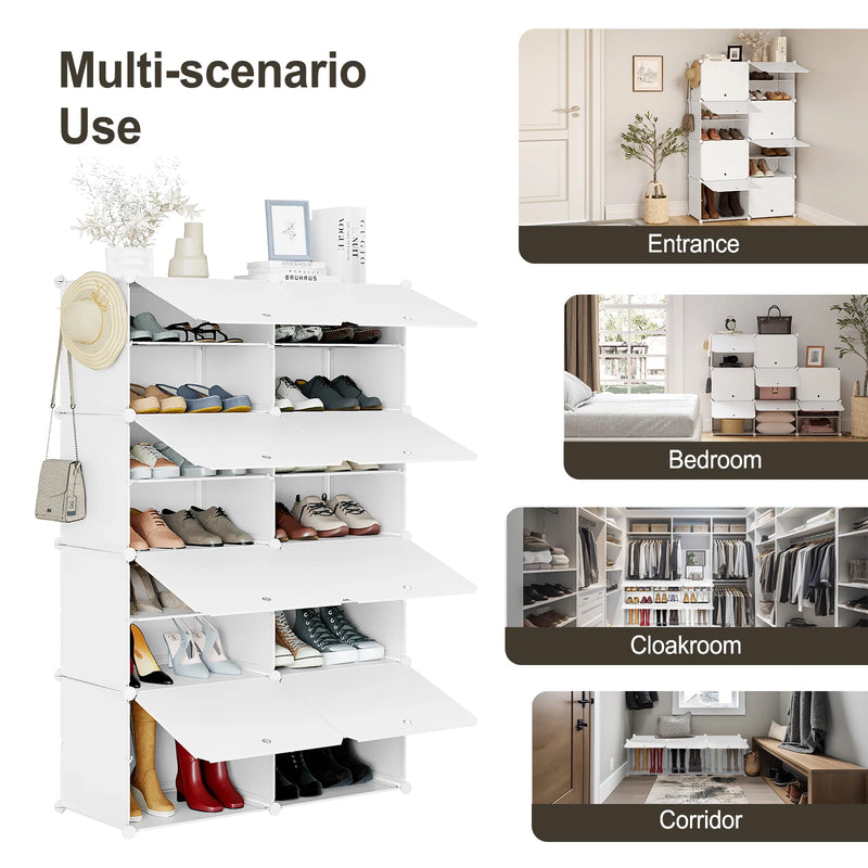 Zapatero con 8 compartimentos, organizador compactoZapaterosHome & Garden > Household Supplies > Storage & Organization > Clothing & Closet Storage > Shoe Racks & Organizers > Shoe Organizers