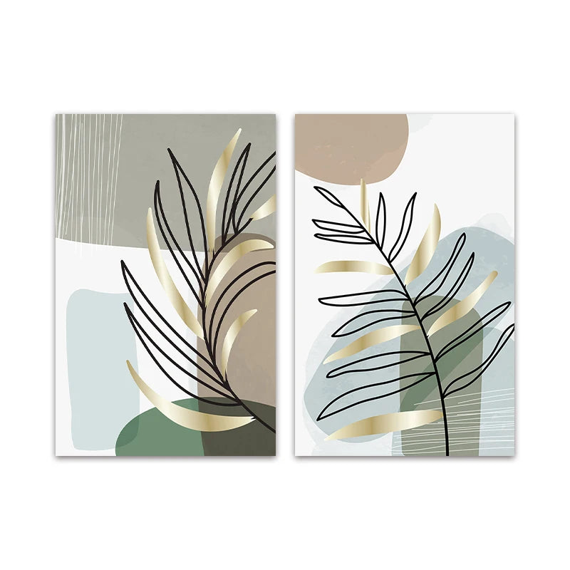 Impresión en lienzo abstracto de plantas - Juego de 2 piezasCuadrosHome & Garden > Decor > Artwork > Posters, Prints, & Visual Artwork > Visual Artwork