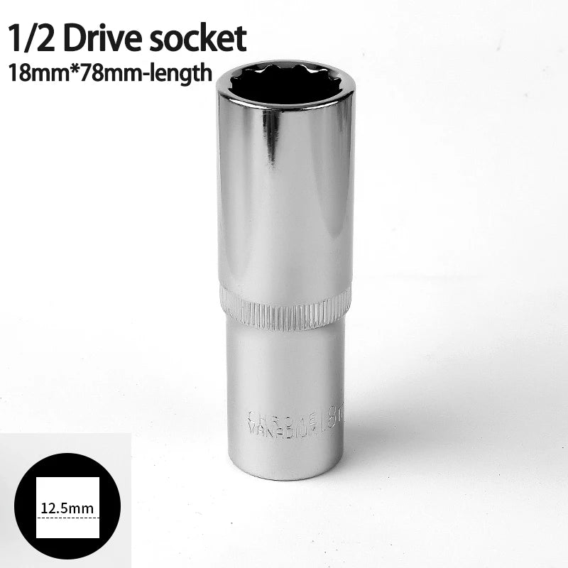 Vaso largo de impacto de 12 Puntas de 78mm 1/2Llaves de vasoHardware > Tool Accessories > Tool Sockets