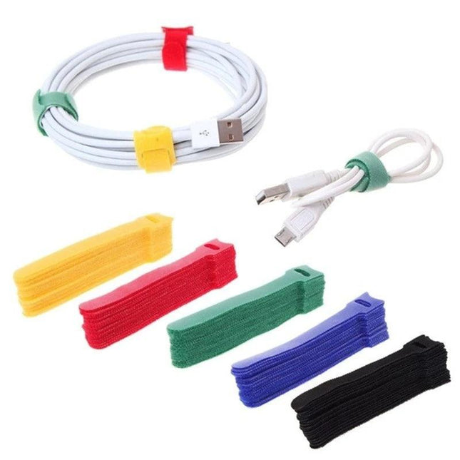 Attaches de câble amovibles en nylon réutilisables, 30 pièces