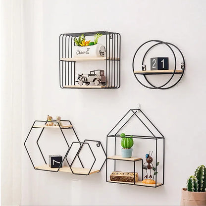 Metal shelf for home decoration