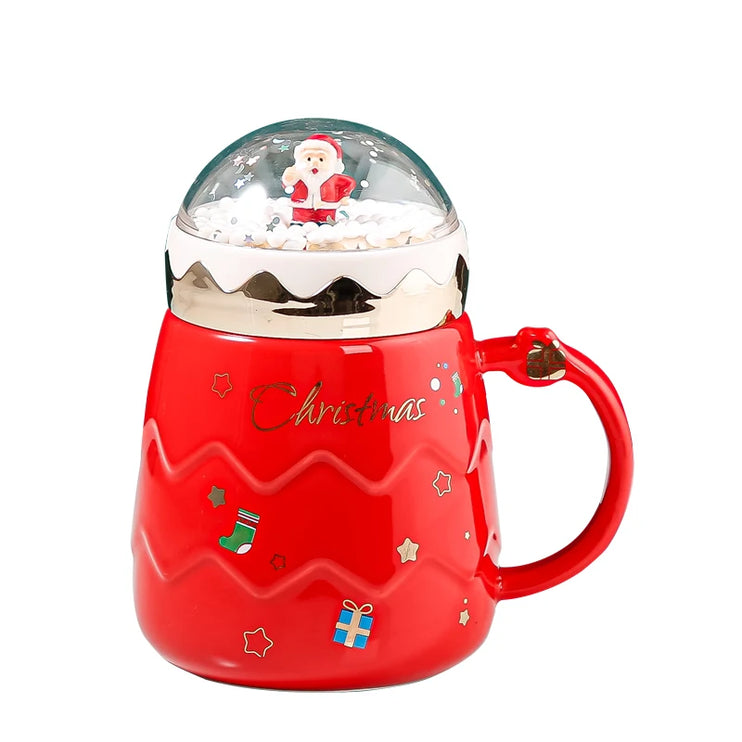 Christmas mugs with funny lid