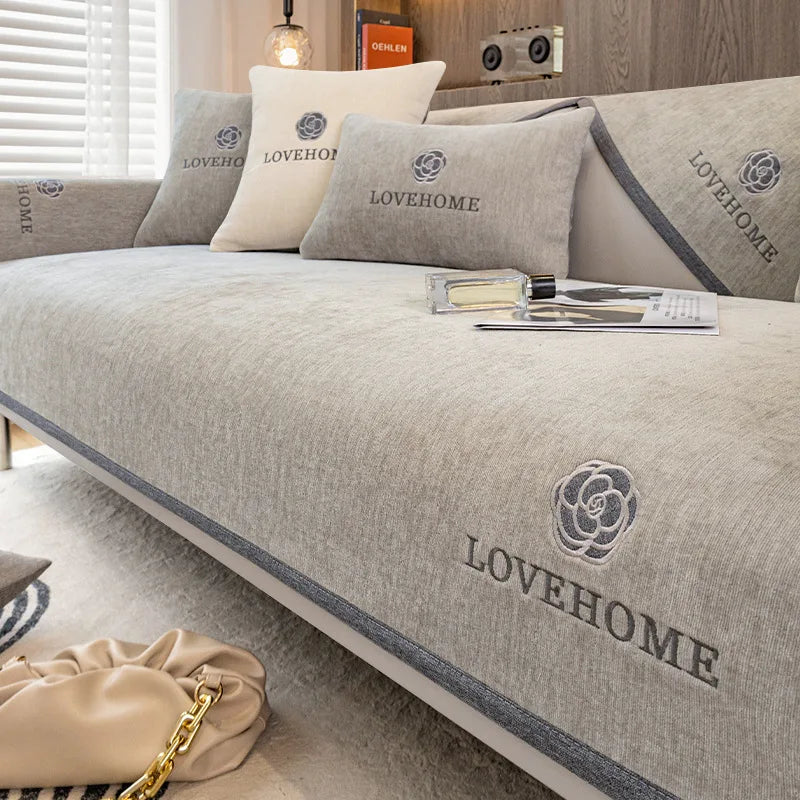Cubiertas individuales para sofá con bordado Love Home by Backinghome