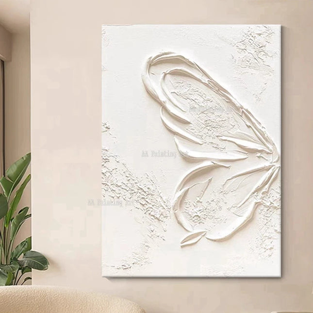 Paire de peintures en relief d'ailes 3D