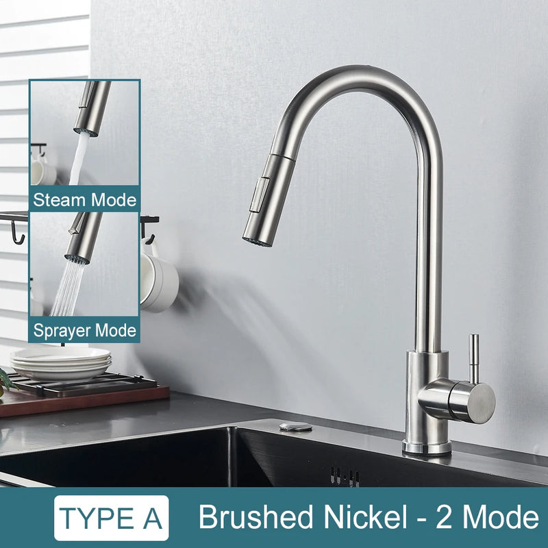 Grifo de cocina con doble función y salida retráctilGrifosHardware > Plumbing > Plumbing Fixtures > Faucets > Kitchen Sink Faucets