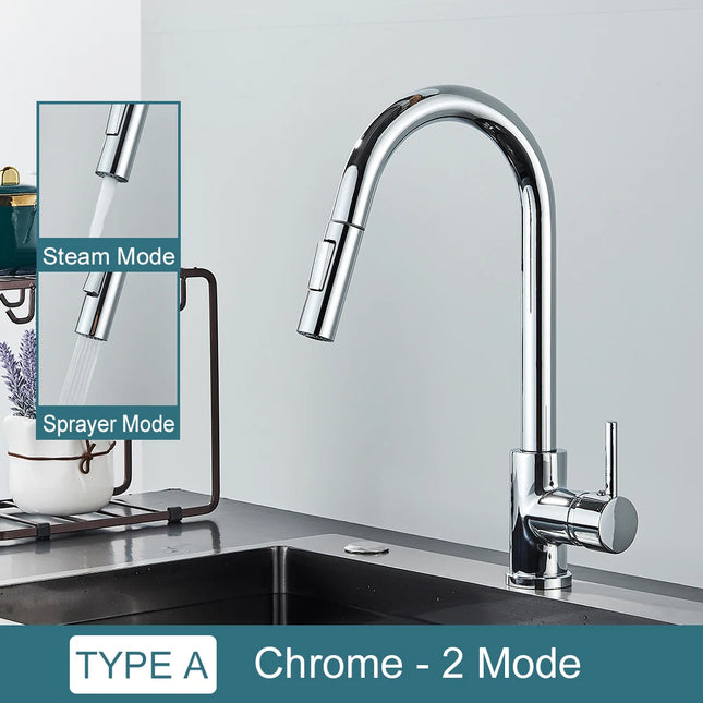 Grifo de cocina con doble función y salida retráctilGrifosHardware > Plumbing > Plumbing Fixtures > Faucets > Kitchen Sink Faucets