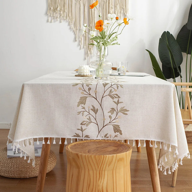 Mantel de lino y algodón para mesa rectangularMantelesHome & Garden > Linens & Bedding > Table Linens > Tablecloths