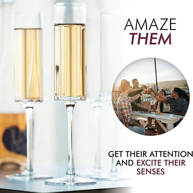 Set 4 copas de champán flauta 160 ml de vidrio soplado a manoCopasHome & Garden > Kitchen & Dining > Tableware > Drinkware > Stemware > Champagne Glasses