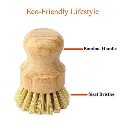 Bamboo scrubbing brush