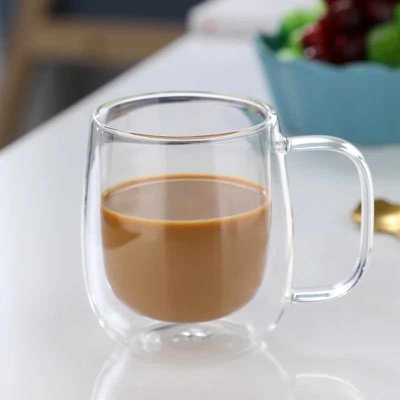 Taza de vidrio de borosilicato doble resistente al calorTazasHome & Garden > Kitchen & Dining > Tableware > Drinkware > Mugs