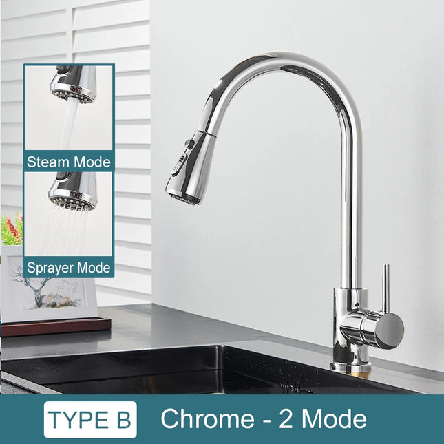Grifo de cocina con doble función y salida retráctilGrifosHardware > Plumbing > Plumbing Fixtures > Faucets > Kitchen Sink Faucets
