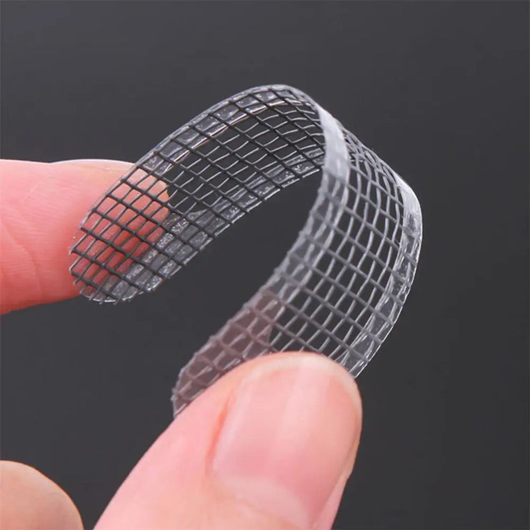 Adhesive mesh for mosquito net repair