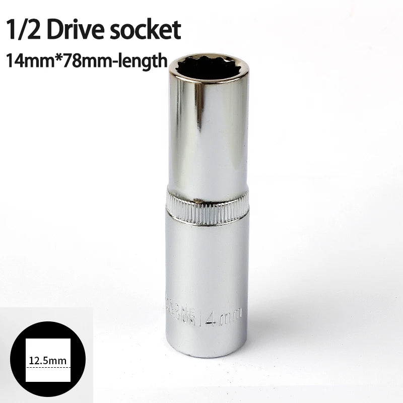 Vaso largo de impacto de 12 Puntas de 78mm 1/2Llaves de vasoHardware > Tool Accessories > Tool Sockets