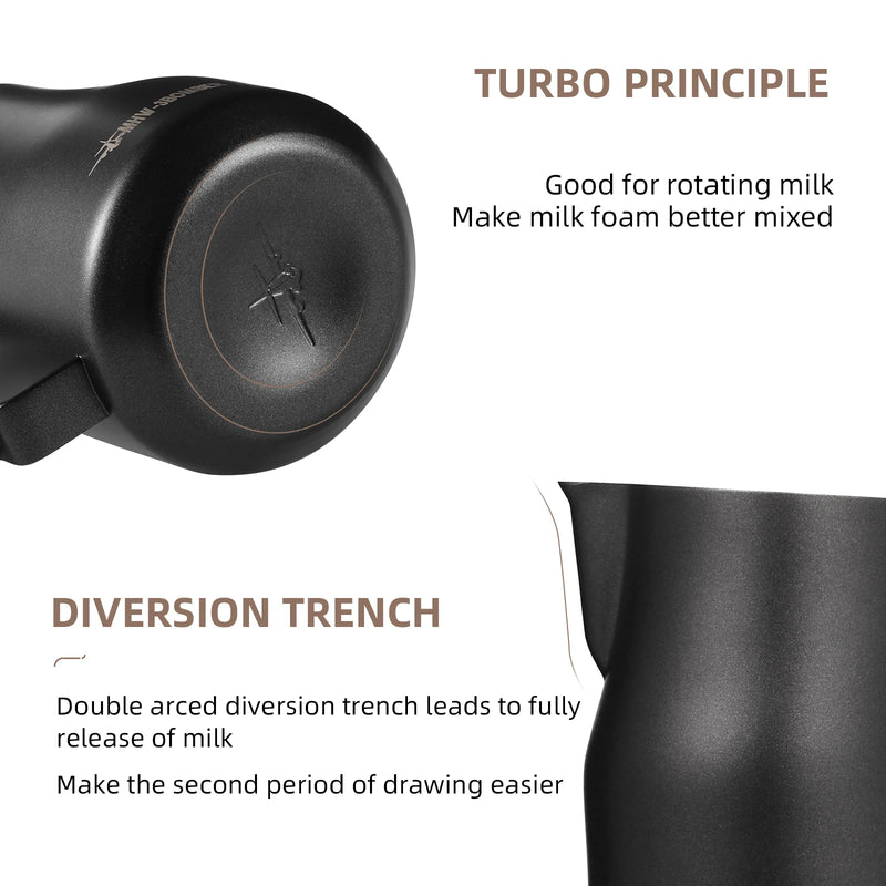 Jarra para espumar leche – 350 ml / 450 ml / 520 mlJarrasHome & Garden > Kitchen & Dining > Kitchen Appliance Accessories > Coffee Maker & Espresso Machine Accessories > Frothing Pitchers