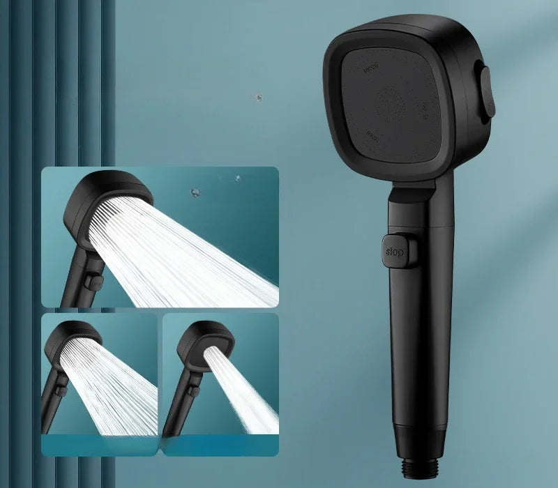 Cabezal de ducha de alta presión con 3 modos ajustableCabezales de duchaHardware > Plumbing > Plumbing Fixture Hardware & Parts > Shower Parts > Shower Heads > Handheld Shower Heads
