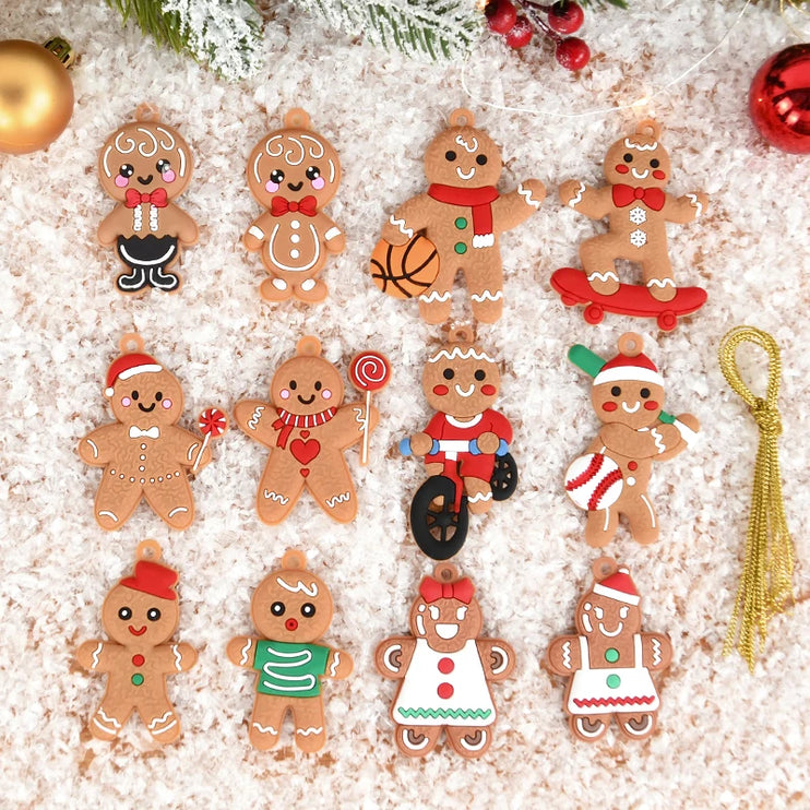 Gingerbread man decorations for Christmas tree