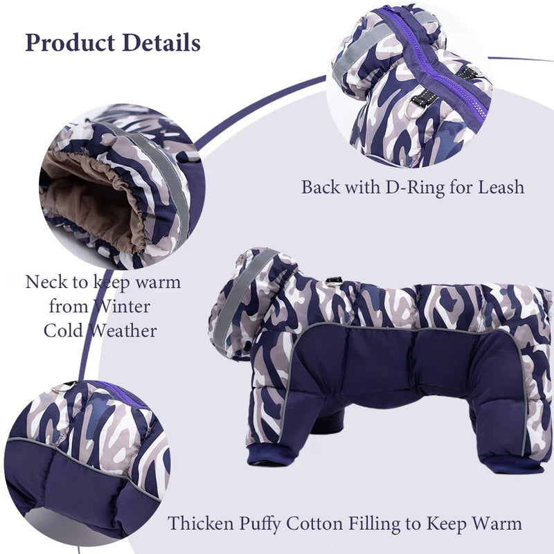 Abrigo de invierno impermeable para perros pequeños y medianosRopaAnimals & Pet Supplies > Pet Supplies > Pet Apparel > Pet Coats