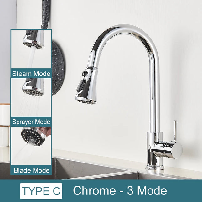 Grifo de cocina con doble función y salida retráctilGrifosHardware > Plumbing > Plumbing Fixtures > Faucets > Kitchen Sink Faucets