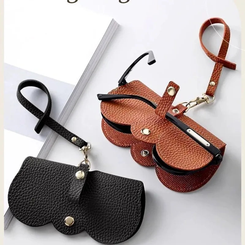 Funda de gafas de cuero suave, colgable y antichoqueAccesoriosHealth & Beauty > Personal Care > Vision Care > Eyewear Accessories > Eyewear Cases & Holders