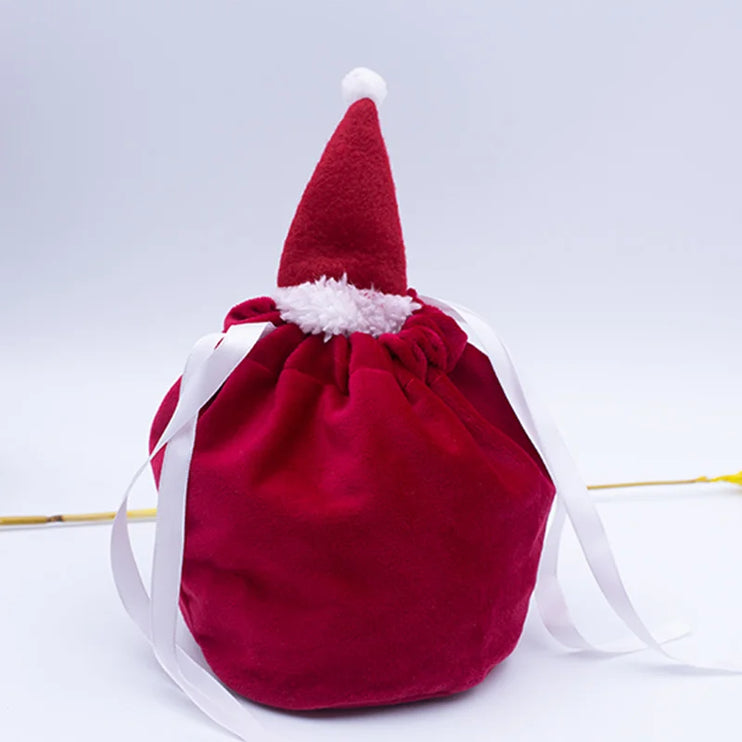 Bolsas de astas de navidad de terciopelo