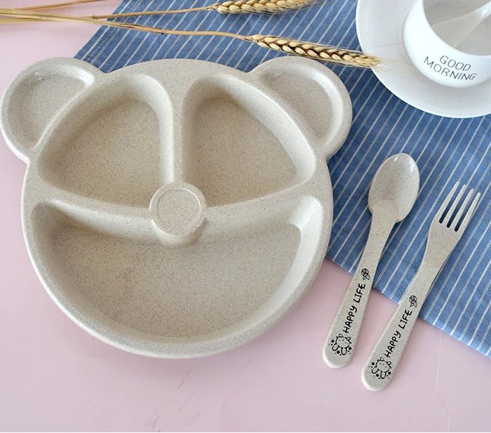 Set de plato y cubiertos de ososPlatos infantilesBaby & Toddler > Nursing & Feeding > Feeding Essentials > Flatware Sets