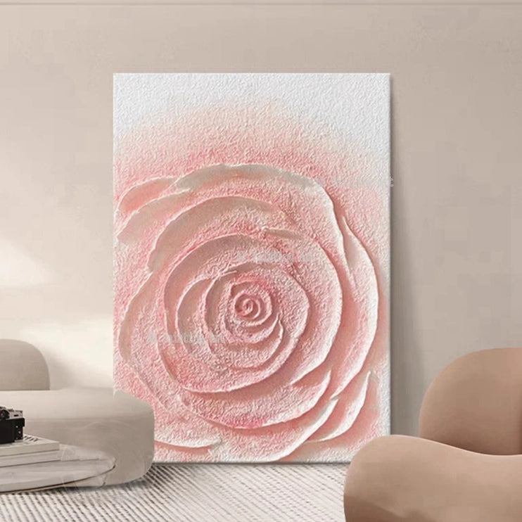 Pintura en relieve de rosa 3D