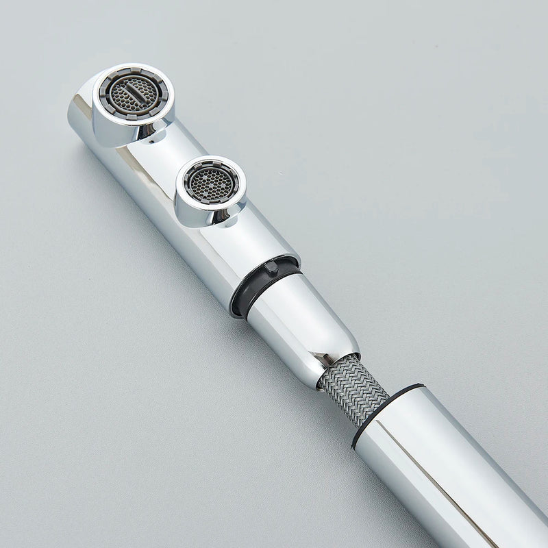 Grifo de cocina mezclador doble manija de latón cromado con filtro de agua 3-VíasGrifosHardware > Plumbing > Plumbing Fixtures > Faucets > Kitchen Sink Faucets