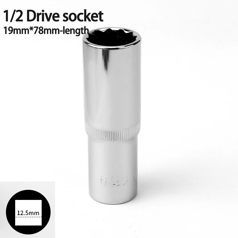 Vaso largo de impacto de 12 Puntas de 78mm 1/2Llaves de vasoHardware > Tool Accessories > Tool Sockets